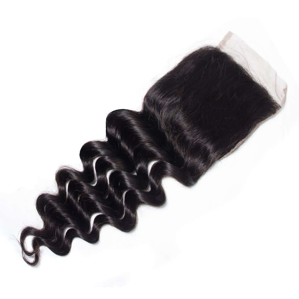Peruvian human hair bundles loose deep wave natural black