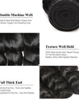 advantages of natural black loose wave brazilian human hair bundles