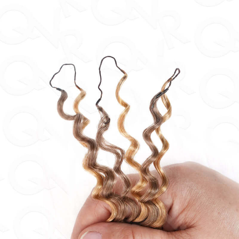 QVR p4/27 Small Kinky Curly Crochet Human Hair Extensions – QVR Hair