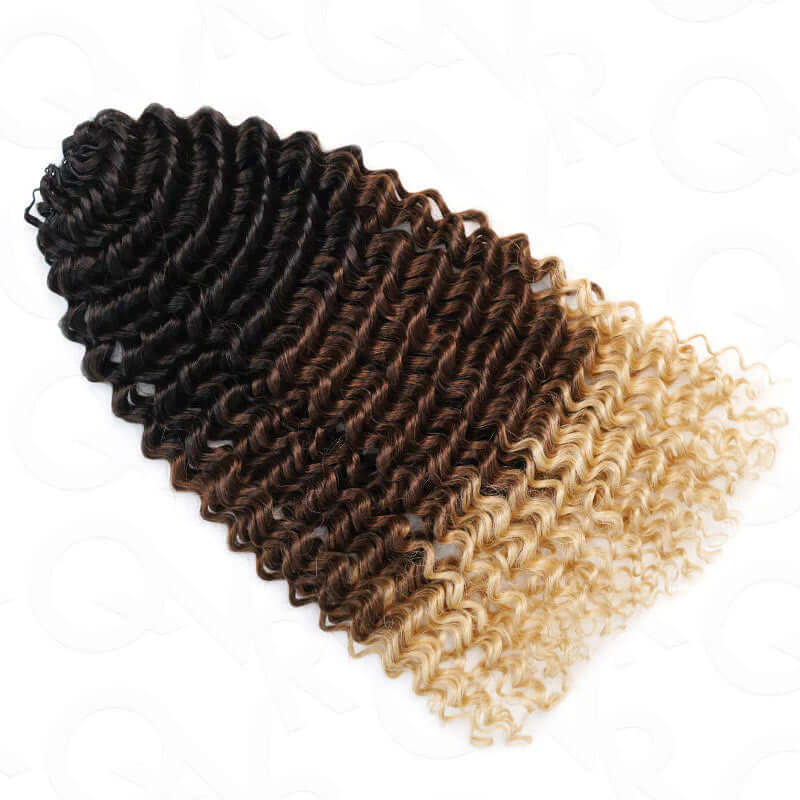 glossy tangle free black to 613 blonde crochet braiding hair