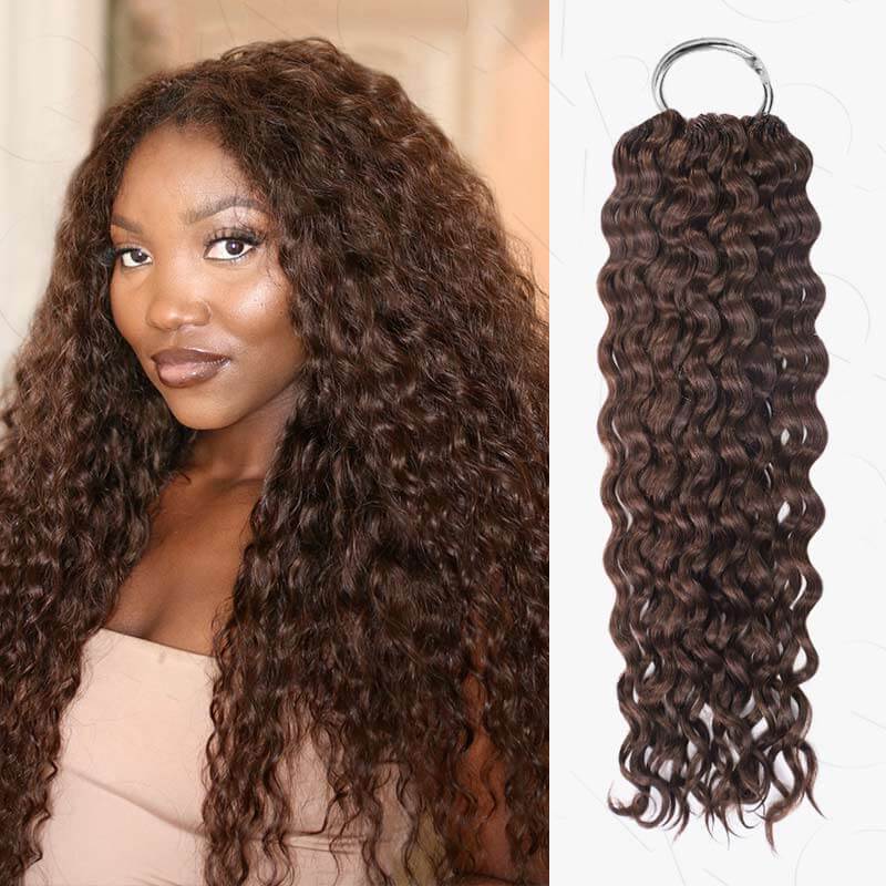 B3G1|Ombre #T1B/30 Small Kinky Curly Feather Crochet Human Hair