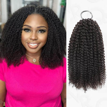 qvr natural black afro kinky curly crochet hair extensions