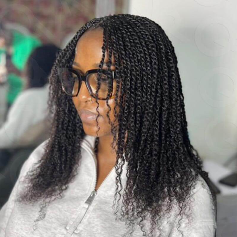 natural black afro kinky bulk human hair for mini twists