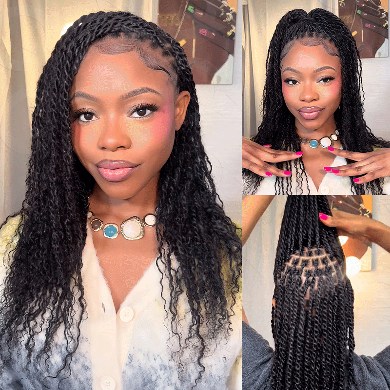 QVR Best Quality Kinky Twist Style 4 Packs Afro kinky Bulk Braiding Human Hair