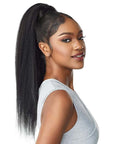 QVR kinky straight ponytail hair extensions human hair 