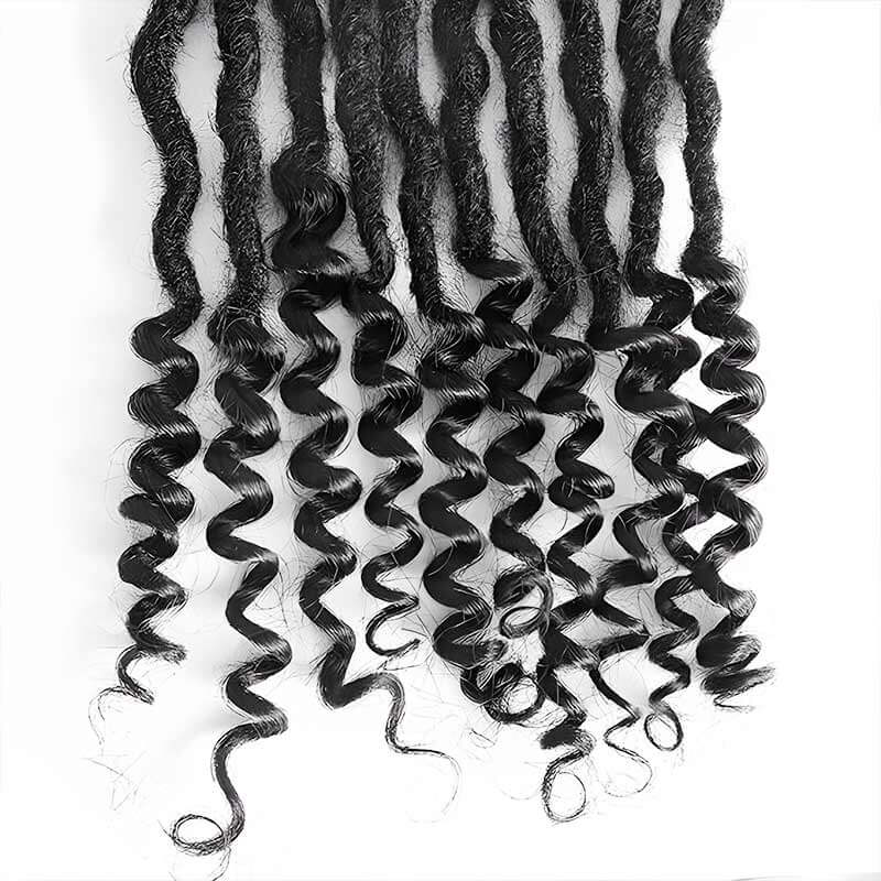 qvr human hair locs curly ends
