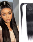 QVR  Straight High Ponytail Extension 100% Human Hair 