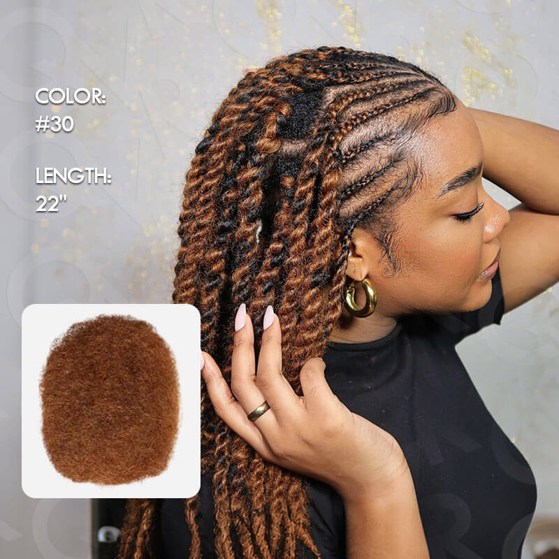 #30 colored 20" afro kinky bulk hair