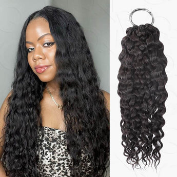natural black water wave crochet braiding hair for black women