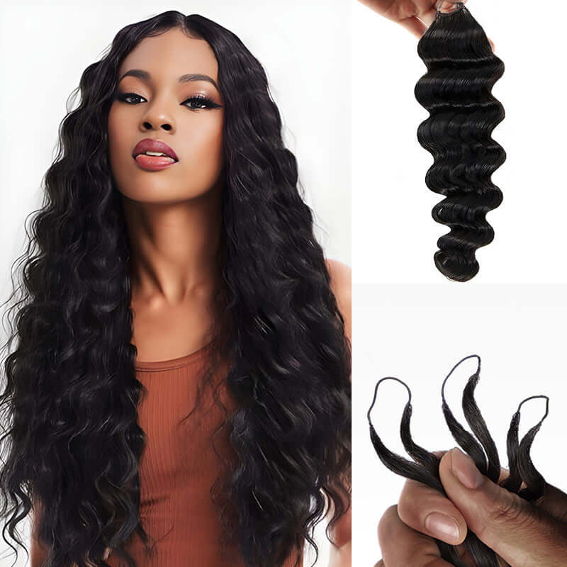body wave long-length human hair crochet hair packs