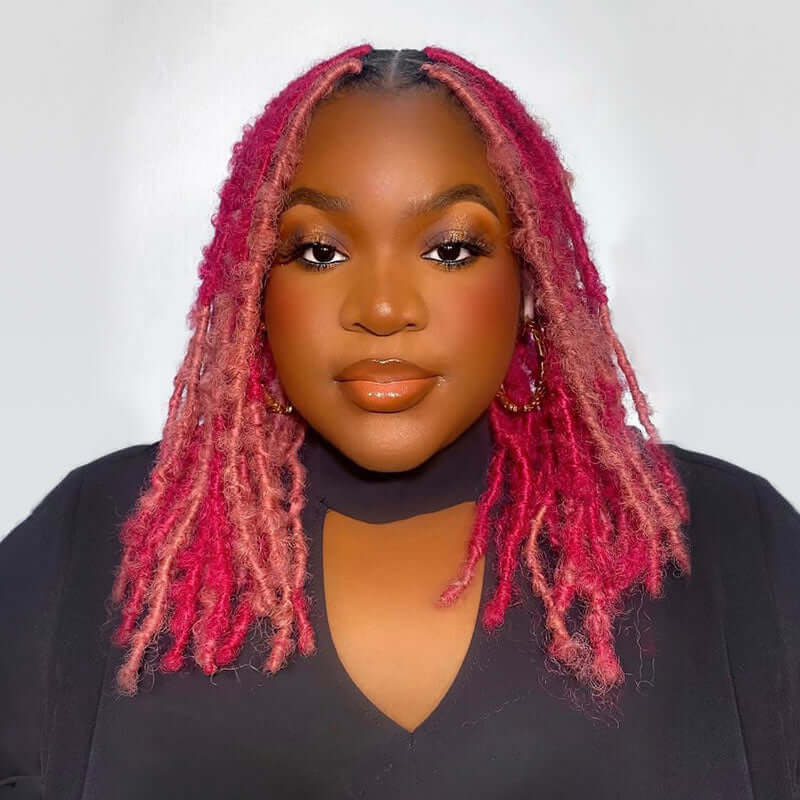 trendy pink ombre afro bulk human hair