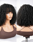Jerry Curly Short Pixie Bob Cut Perruques de cheveux humains avec une frange Highlight Honey Blonde Perruques colorées pour les femmes noires