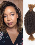 QVR Ombre Afro Kinky Bulk Braids Hair Extensions for Passion Twists & Locs