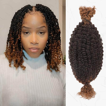 qvr t1b/30 ombre spring twist hair extensions for 3c and 4a hair