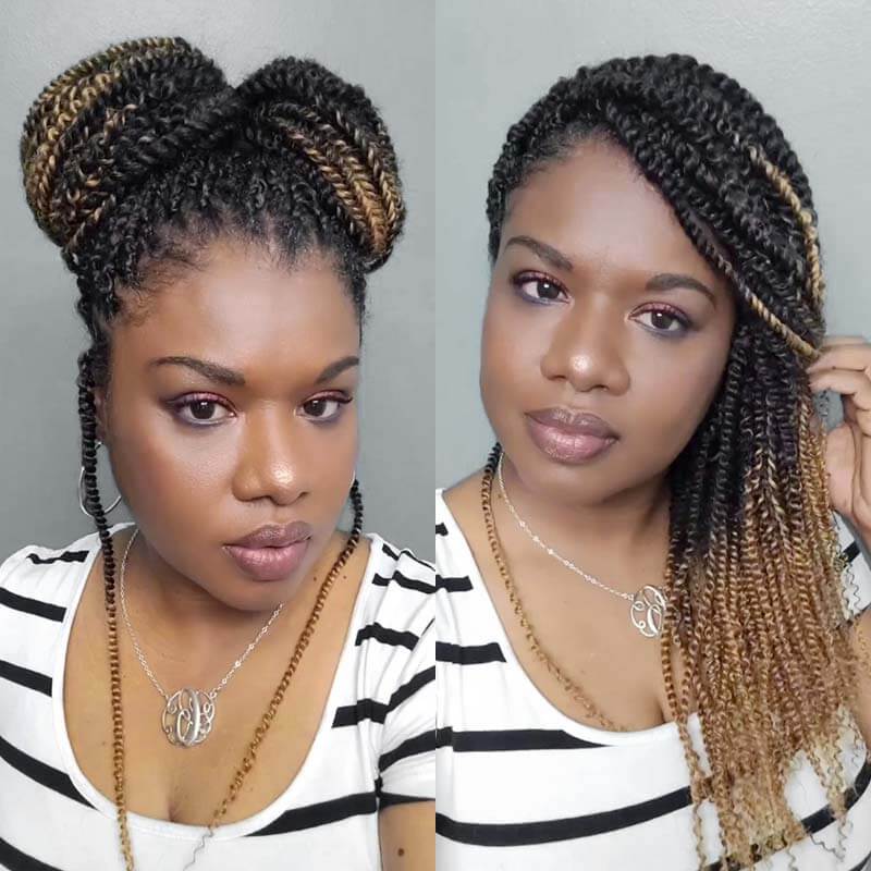 qvr ombre passion twist braidingh hair for kinky twist crochet