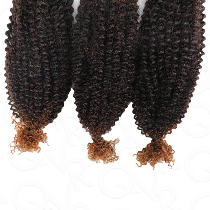 3 packs t1b/30 colored human hair spring twist hair extensions