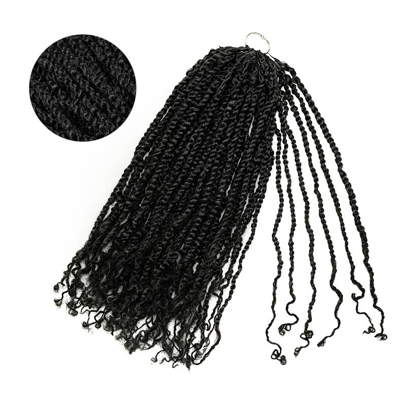 QVR Pre-Twisted Passion Twist Feather Crochet Braiding Hair Extensions for Women