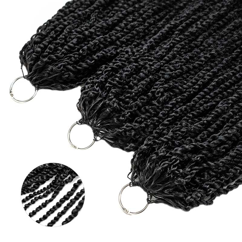 QVR Pre-Twisted Passion Twist Feather Crochet Braiding Hair Extensions for Women