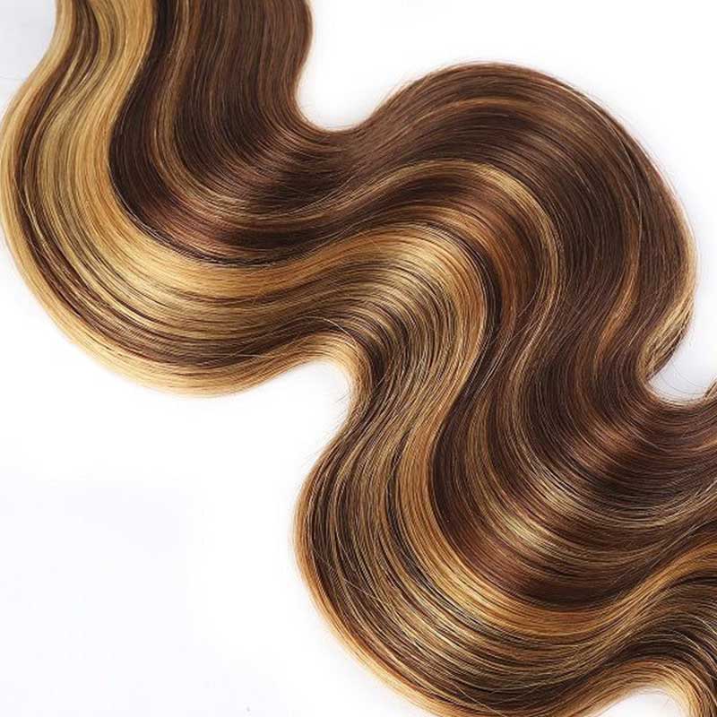 p4/27 ombred body wavve human hair bundles