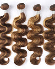 piano highlight color body wavve ombre human hair bundles 4 bundles