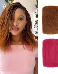 vibrant two-tone pink afro kinky bulk human hair