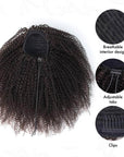 New User Only| Drawstring Ponytail Extension Afro Kinky Curly Human Hair Ponytail Hairstyle