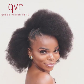 QVR Brazilian Remy Hair Afro kinky Curly Bulk Human Hair For Braiding – QVR  Hair