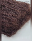 QVR Chocolate Brown Afro kinky Bulk Hair Extensions For Braiding Dreadlock Human Hair