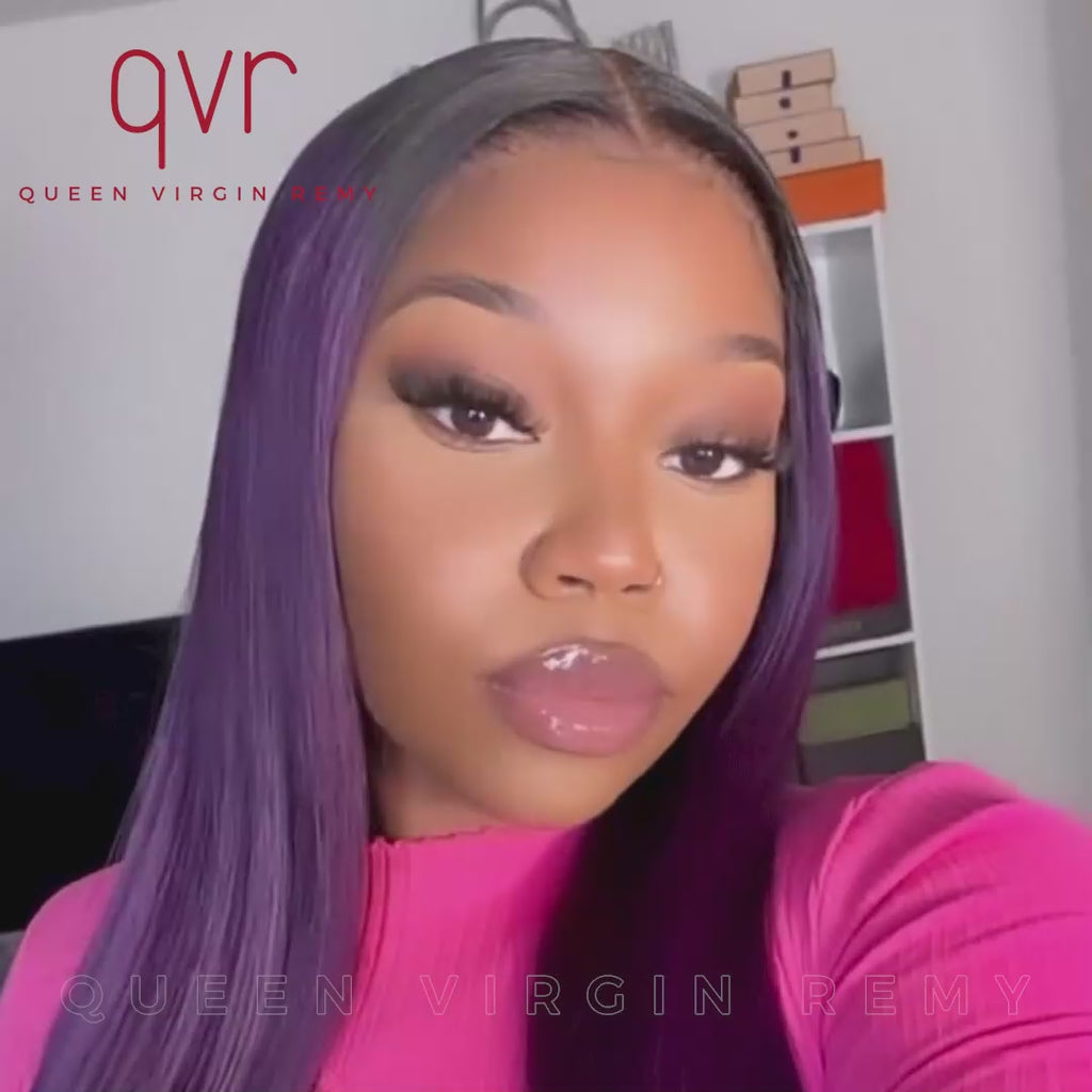 human hair wigs 13x4 lace front with black root