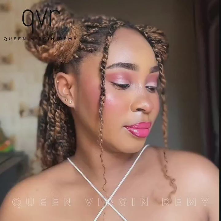 how to make mini twists with qvr 27/30 colored afro kinky bulk hair