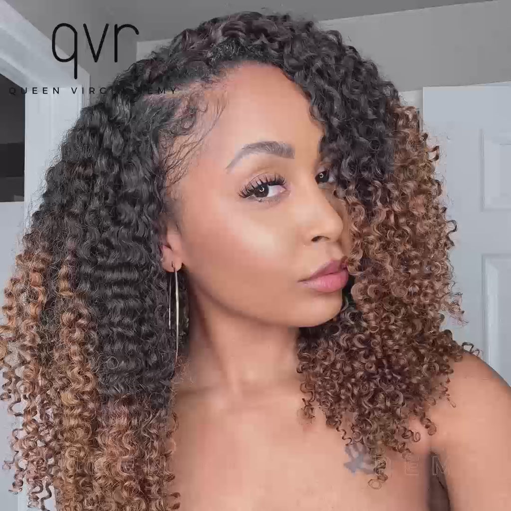 voluminous kinky curly crochet hair extensions t2/30 color