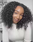 qvr half wigs 3 in 1 twist curl human hair easy wear