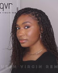 how to braid twists with qvr dark brown afro kinky bulk human hair