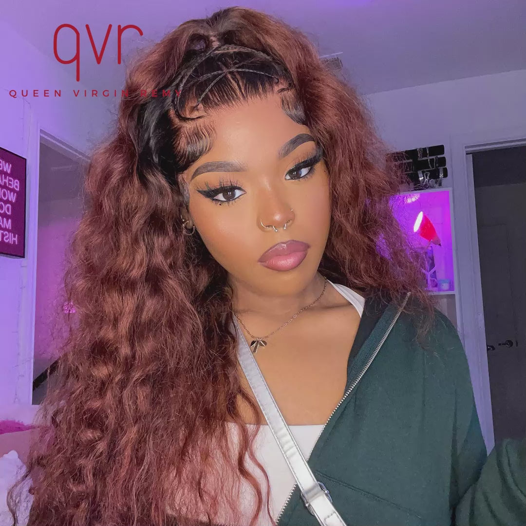 glueless wigs affordable reddish brown lace closure style