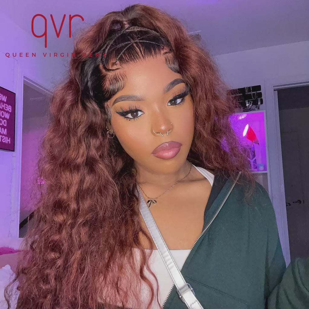 glueless wigs affordable reddish brown lace closure style