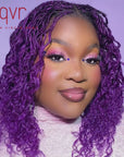 how to style purple twists with afro kinky bulk human hair extensions