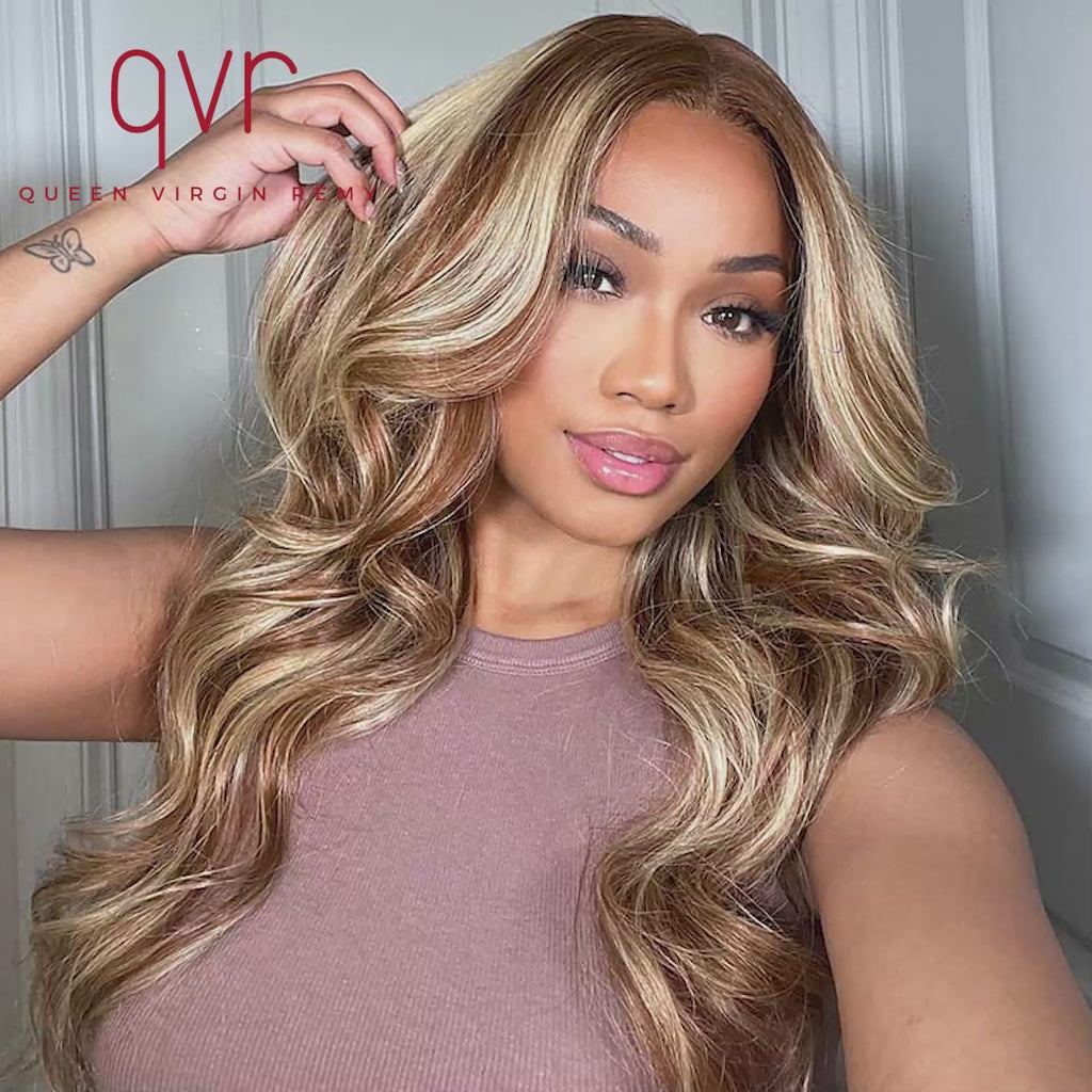 QVR wear and go glueless wig with body wave texture