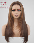 sleek and stylish glueless lace wigs with multi-tone layers