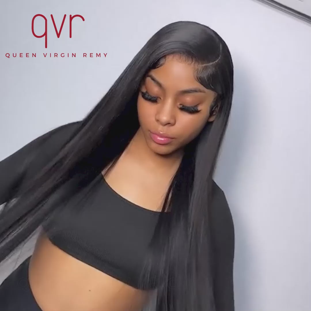 straight 13x4 lace front human hair wigs, soft and flowy