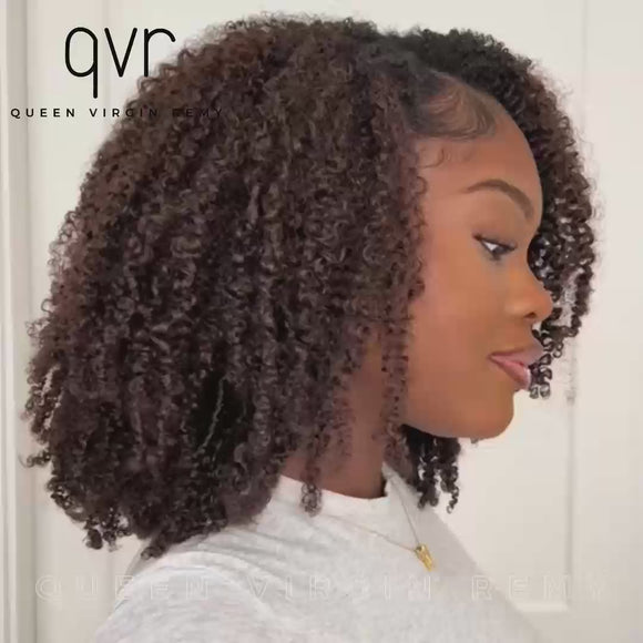 dark brown #4 colored afro kinky curly crochet braiding hair