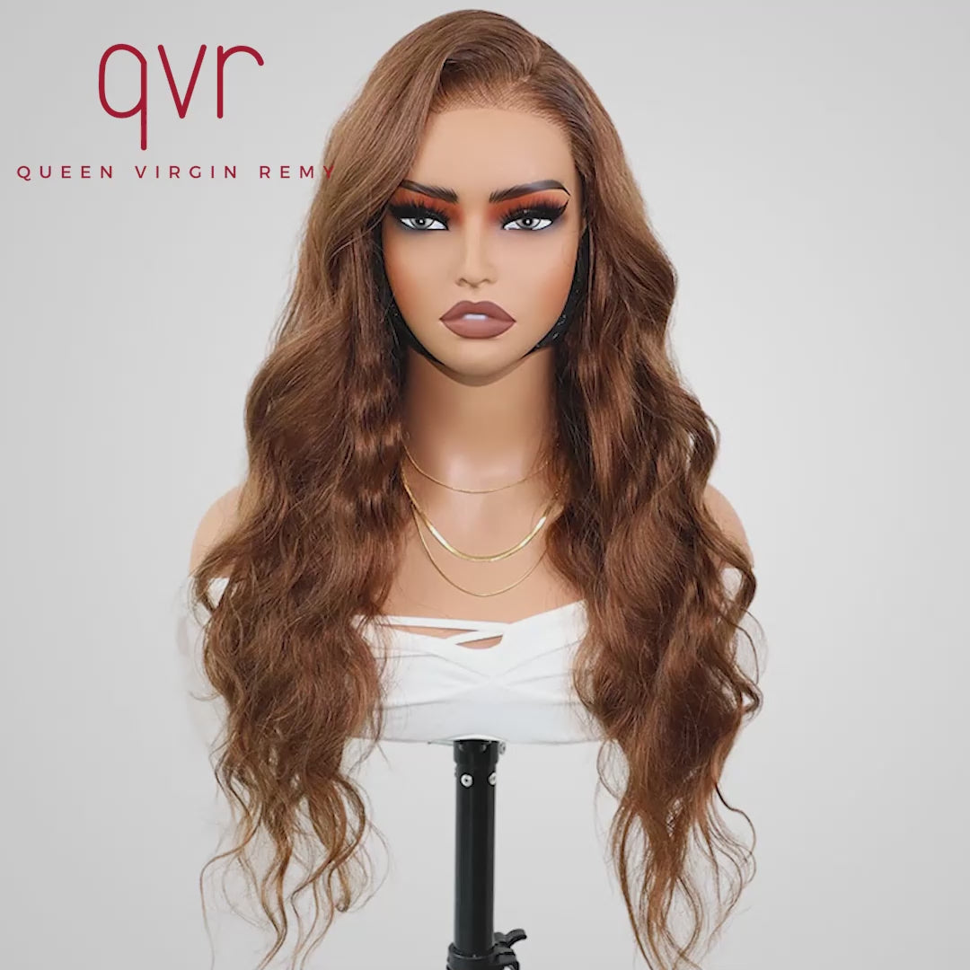 glueless wigs in brown color, offering effortless style and volume for every day