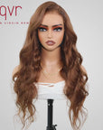 glueless wigs in brown color, offering effortless style and volume for every day