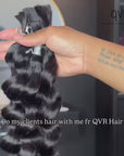 QVR Loose Wave Bulk Hair Extensions for Boho Knotless Braiding