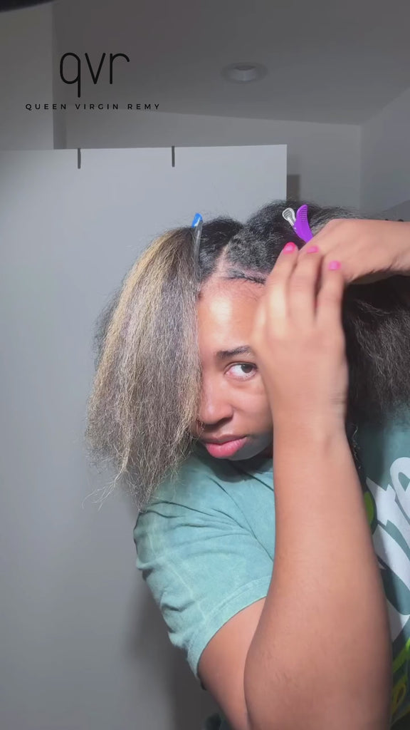 how to install qvr silky straight genius weft human hair quick weave