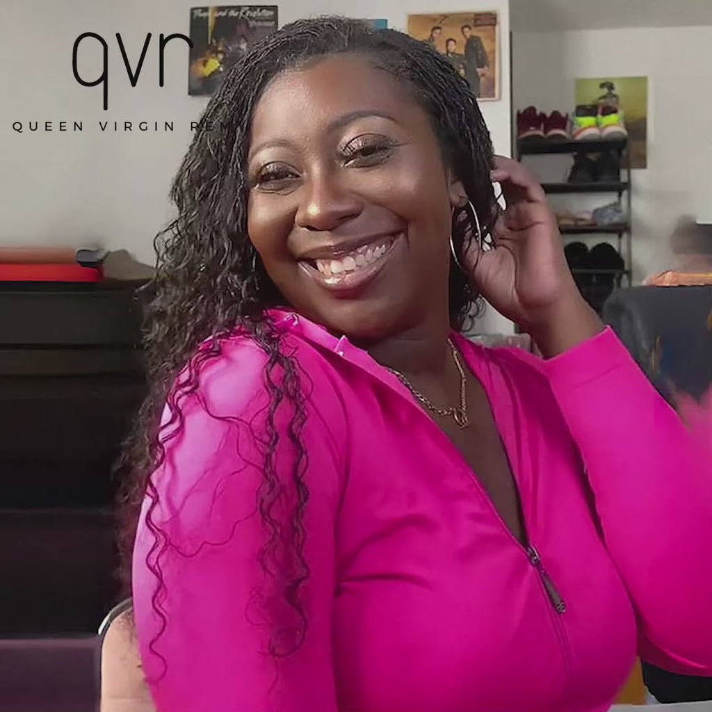 installation video of qve deep wave bulk hair human hair extensions