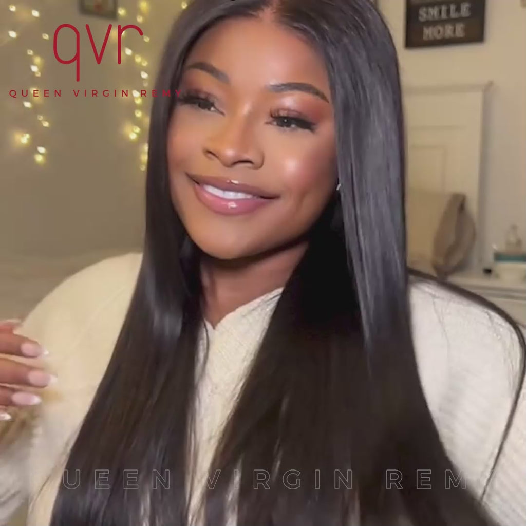 wear and go glueless wigs with straight hair