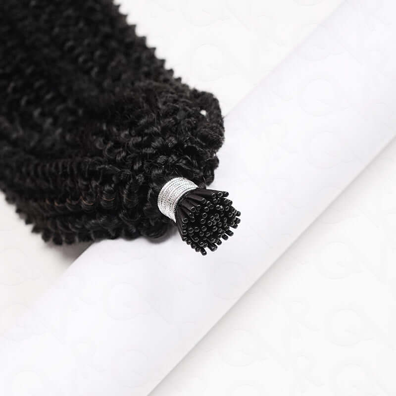 kinky curly i tip hair extensions for afro-textured hair