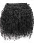 9 pcs afro kinky curly human hair clip in hair extensions