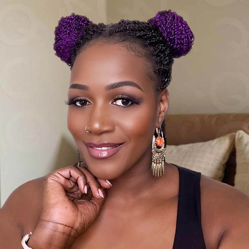 dark purple ombre passion twist human hair extensions