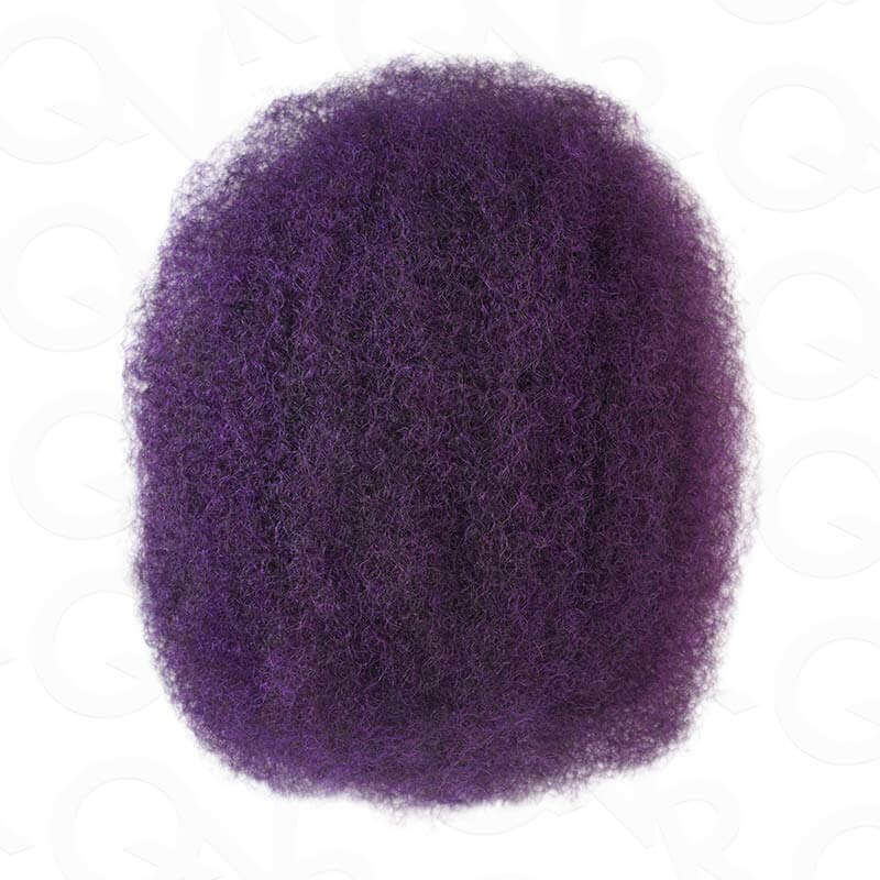qvr dark mixed purple color afro kinky bulk human hair extensions